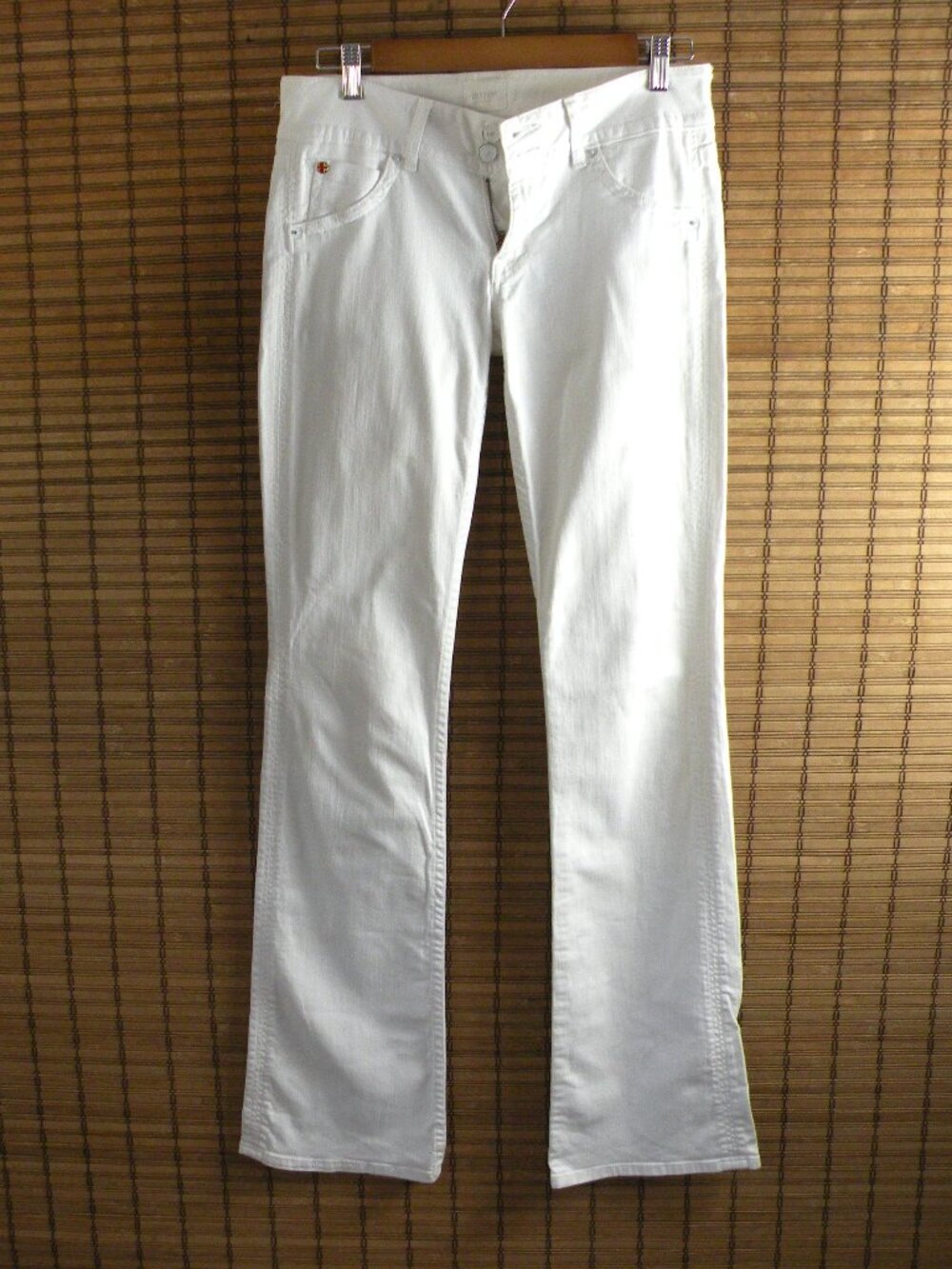 Hudson White Flare Jeans 27 X 36